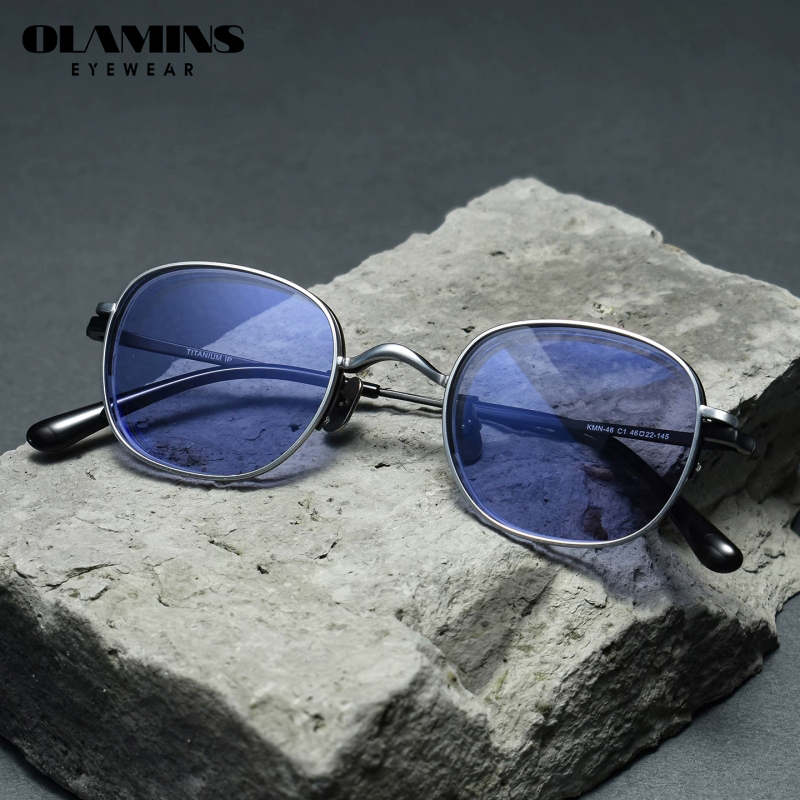 Blue Light Glasses - Olamins Ultralight Pure Titanium Magnetic Myopia