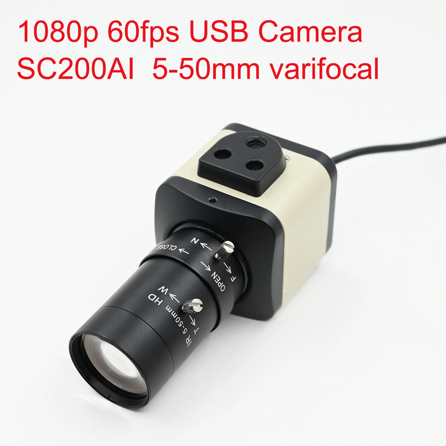 Webcam Hd 1080P - 1080P USB Camera 60fps With 5-50mm