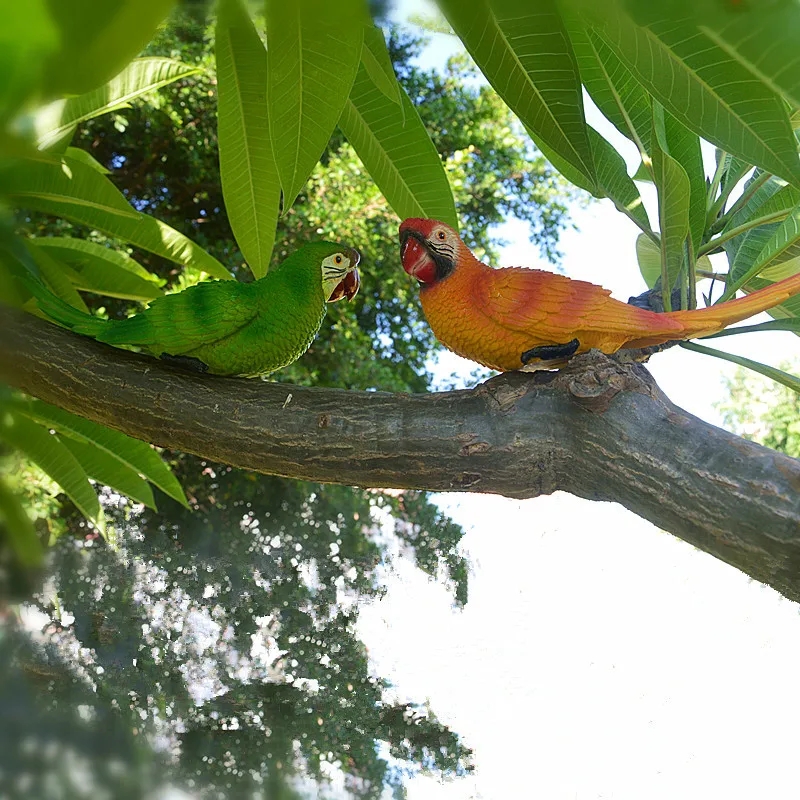 Simulation Resin Parrot Statue - Home Office Simulator 评论和价格