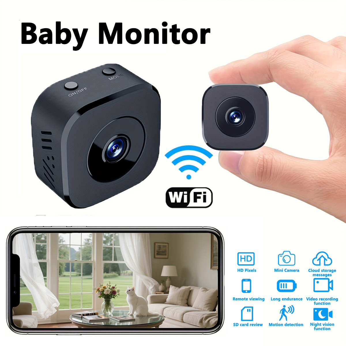 1080P HD Mini WiFi Camera Indo - Webcam Hd 1080P 评论和价格