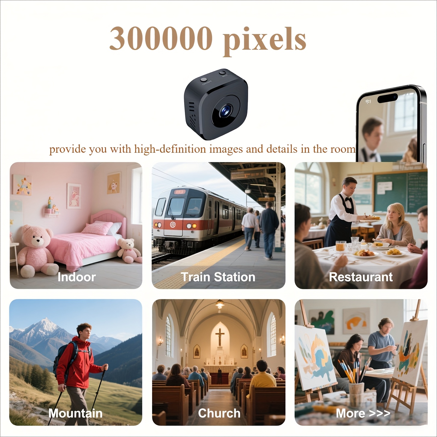 1080P HD Mini WiFi Camera Indo - Webcam Hd 1080P 评论和价格