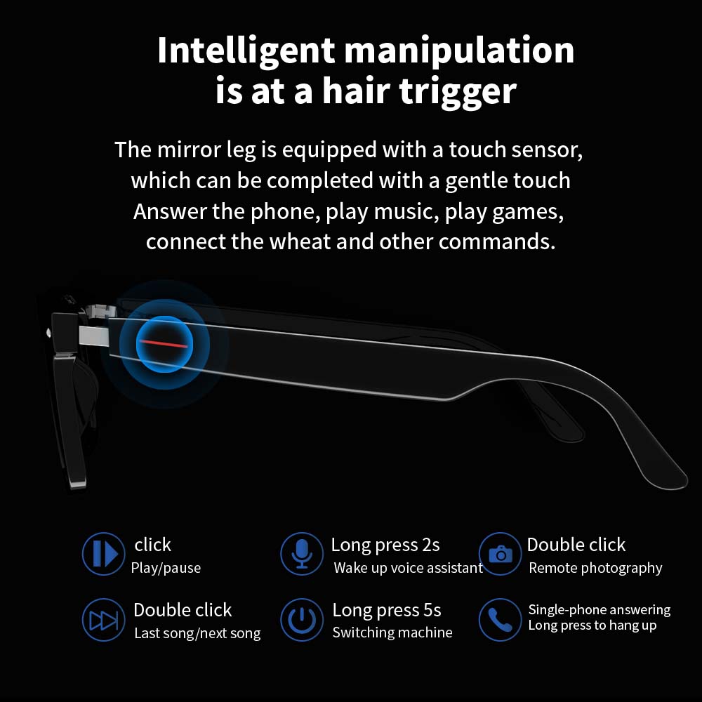 SENBONO E13 Smart Glasses:Blue - Blue Light Glasses 评论和价格